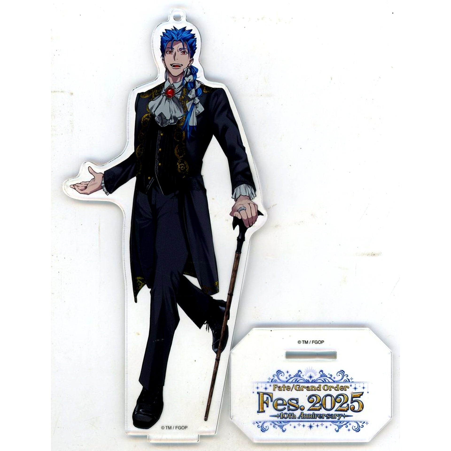 Caster Cu Chulainn Fate/Grand Order Drawn Illustration Acrylic Mascot FGO Fes. 2025 10th Anniv [USED]