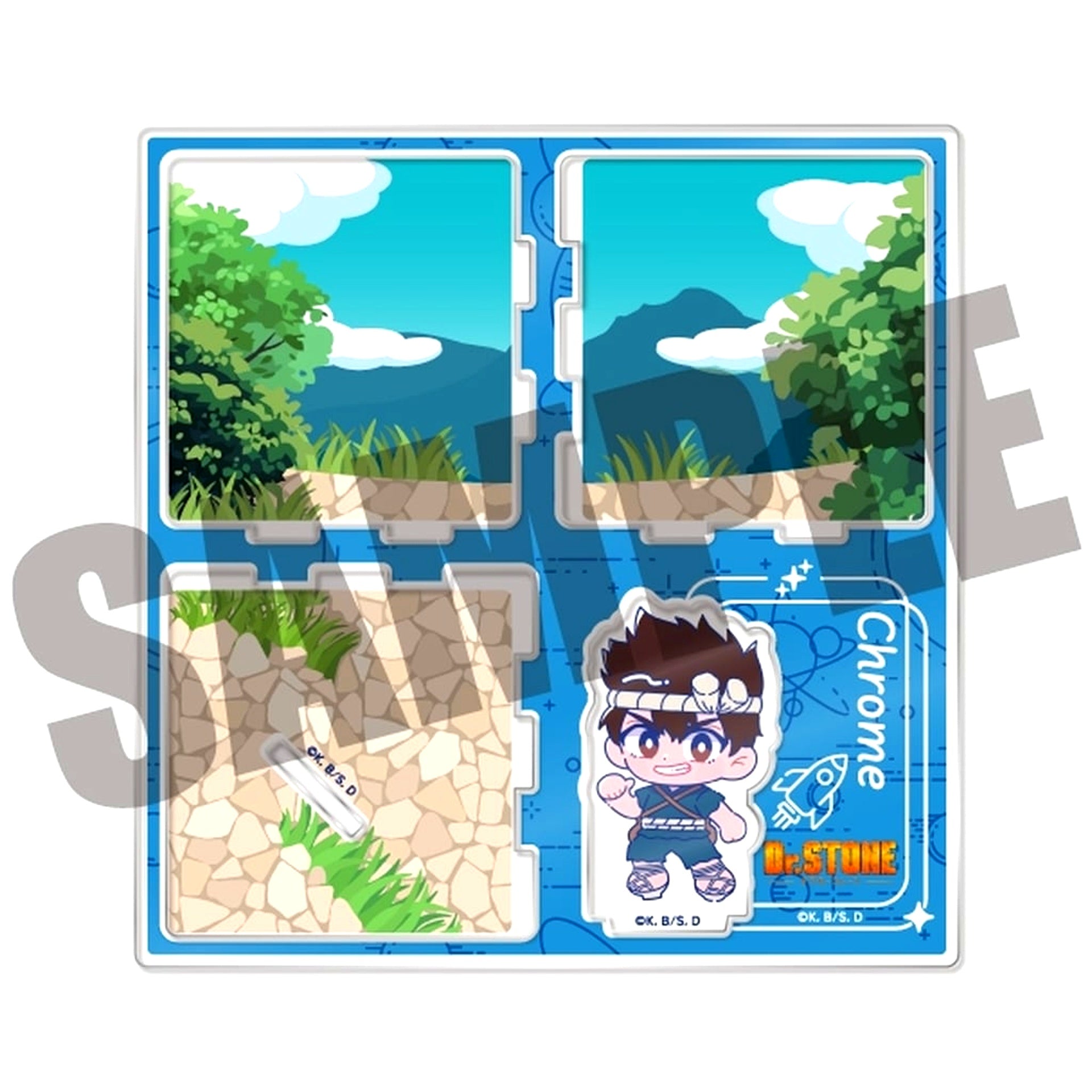 Chrome F. Dr. STONE New Retro Acrylic Diorama [USED]
