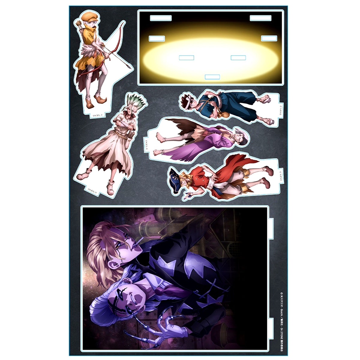 Senku & Gen & Ryusui & Chrome & Ukyo Xeno & Stanley Dr.STONE Acrylic Diorama [USED]