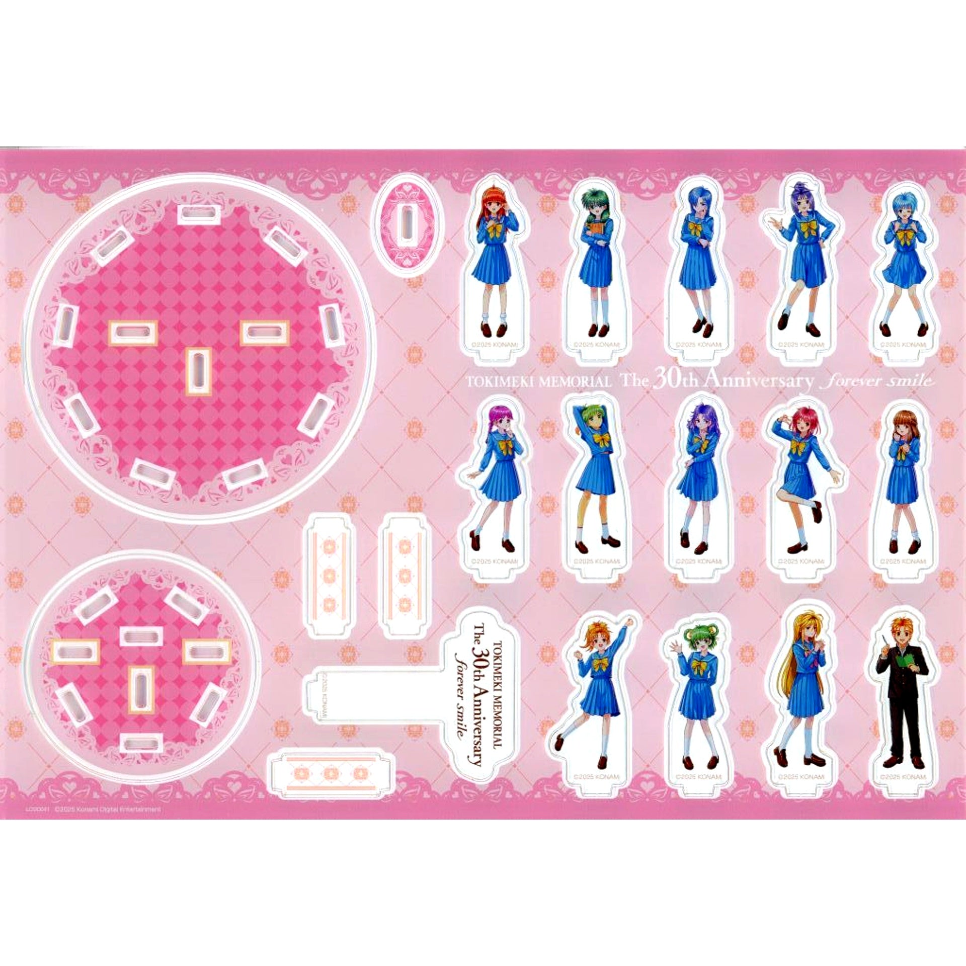Group Single Item Acrylic Stand CD Tokimeki Memorial The 30th Anniversary forever smile Acrylic Stand & Clear File Set Bundle Bonus [USED]