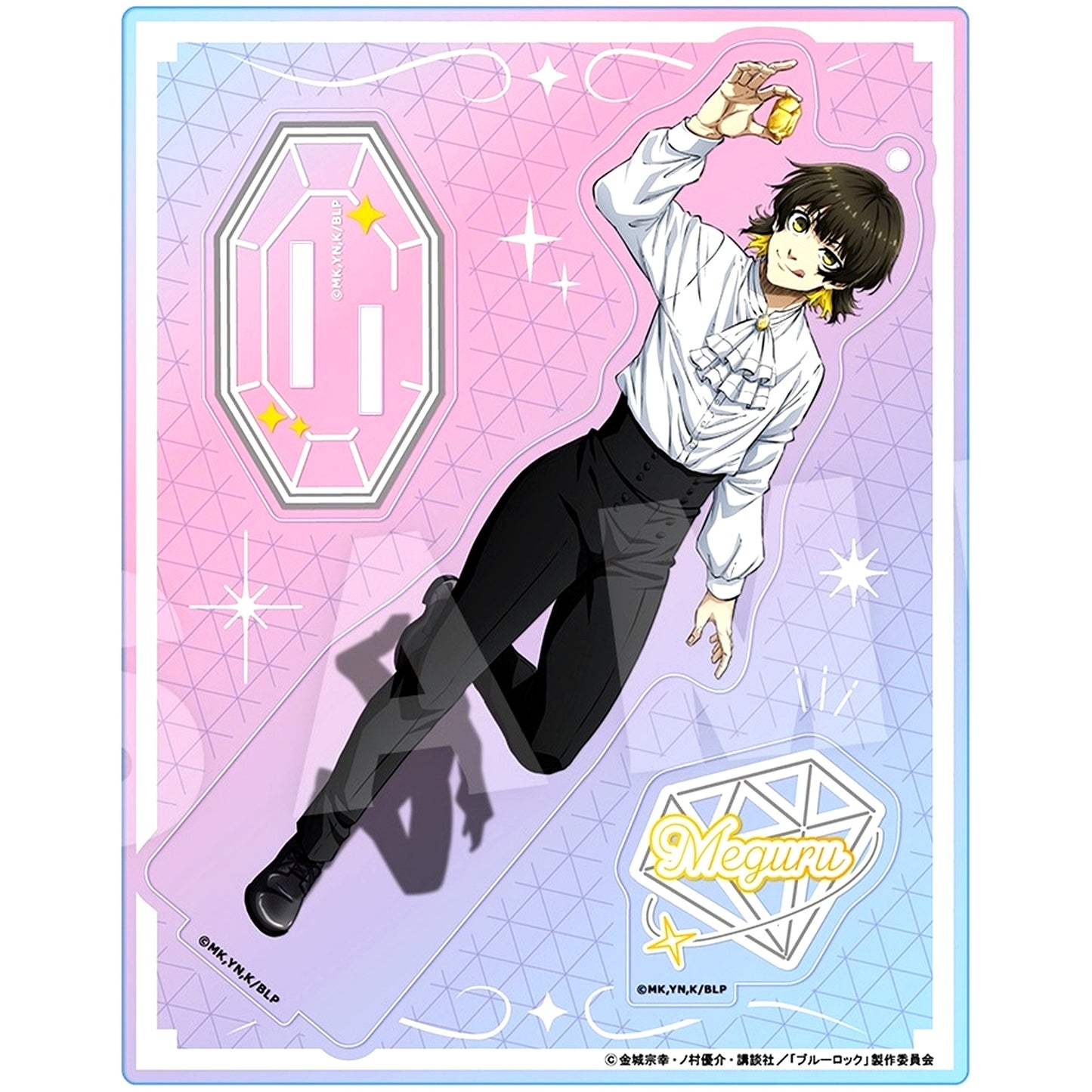 Meguru Bachira 6 Aurora Acrylic Figure Ver. Rough Diamond Blue Lock [USED]
