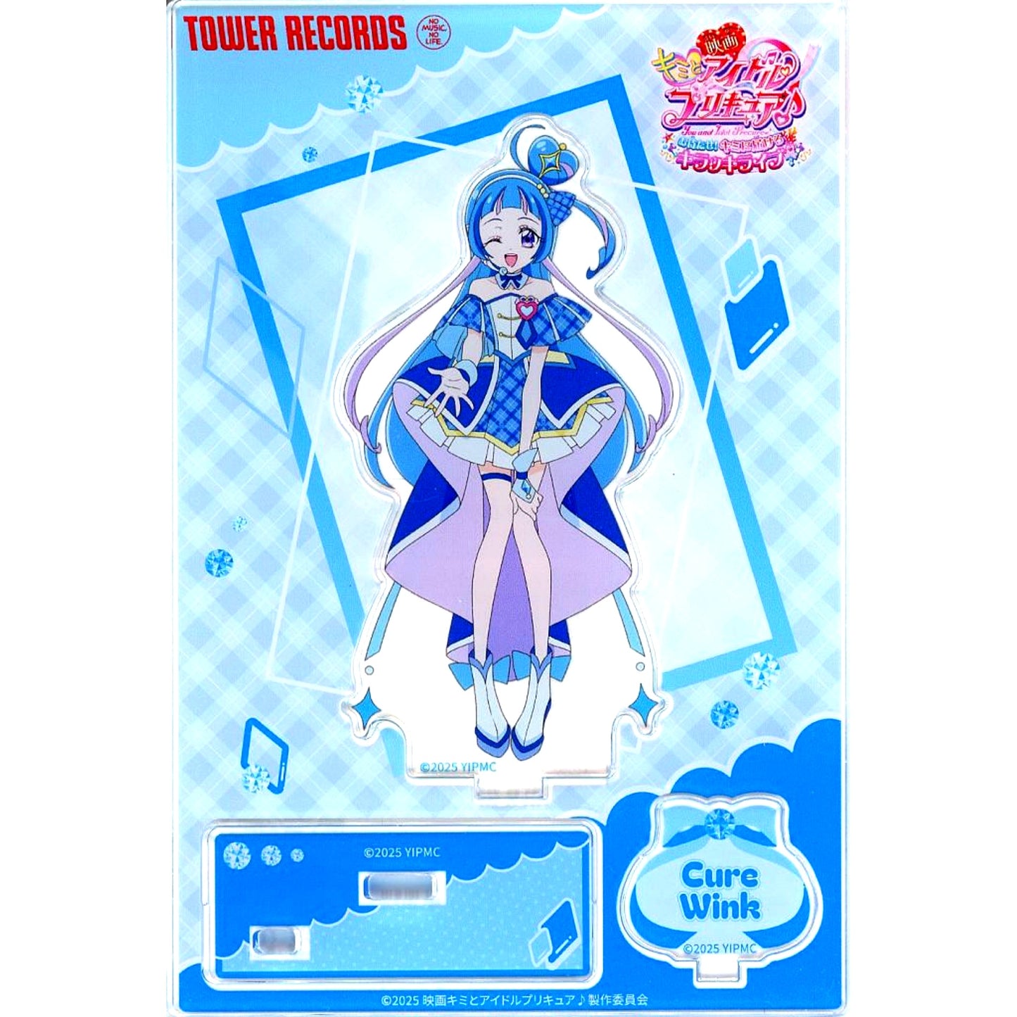Cure Wink Movie Kimi to Idol Precure Omatase! Kimi ni Todokeru Kirakki Live! Acrylic Stand x TOWER RECORDS CAFE [USED]