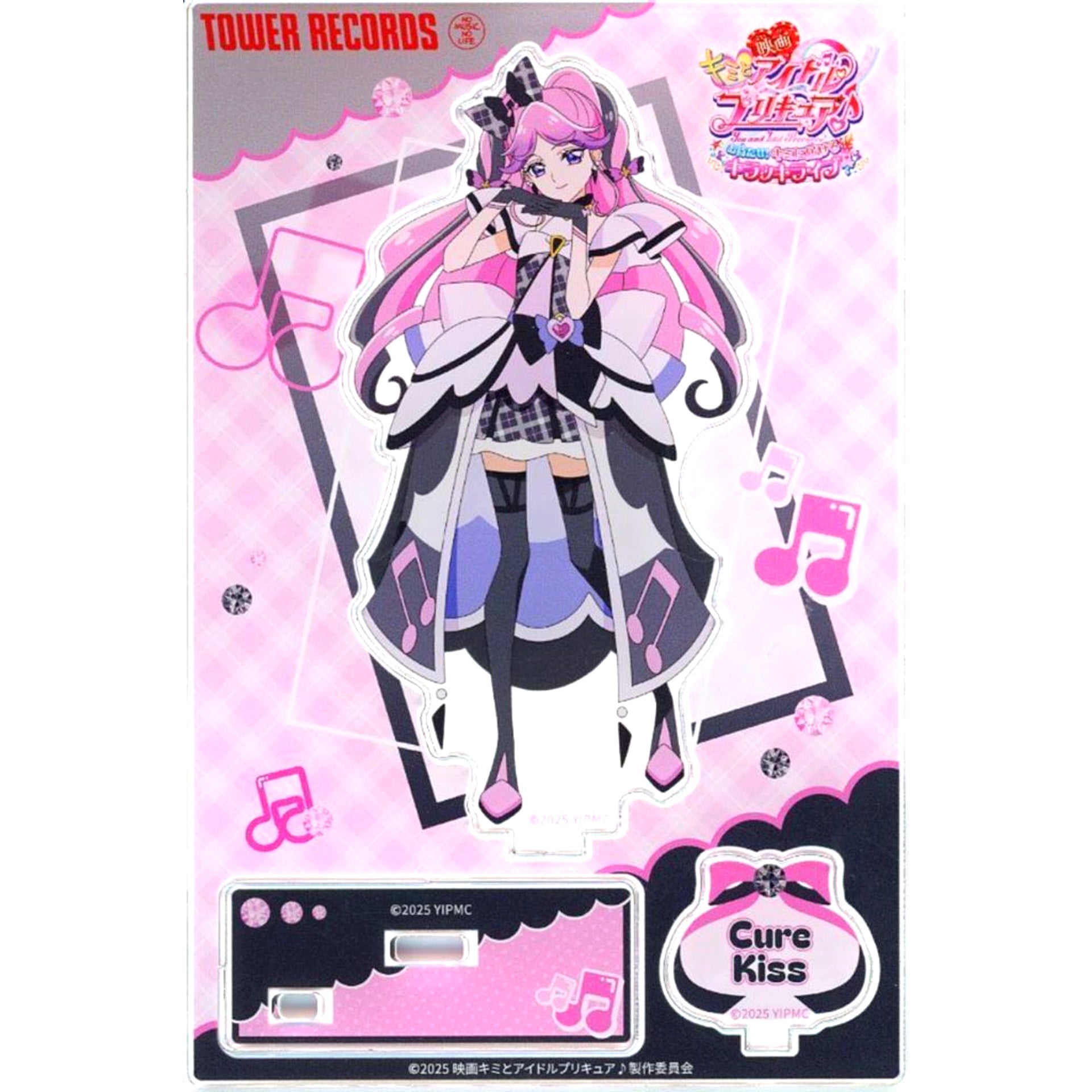 Cure Kiss Movie Kimi to Idol Precure Omatase! Kimi ni Todokeru Kirakki Live! Acrylic Stand x TOWER RECORDS CAFE [USED]