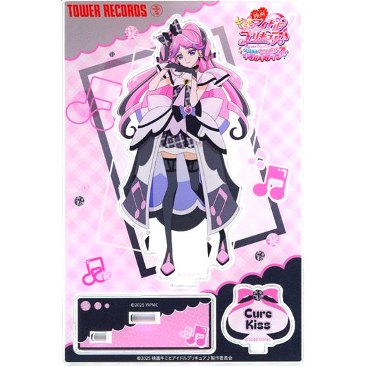 Cure Kiss Movie Kimi to Idol Precure Omatase! Kimi ni Todokeru Kirakki Live! Acrylic Stand x TOWER RECORDS CAFE [USED]