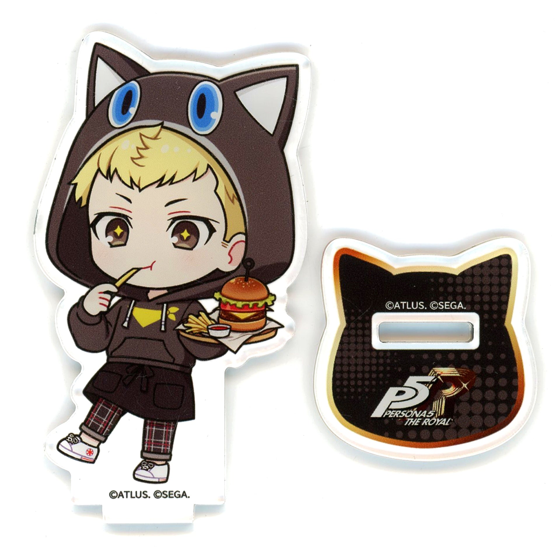 Ryuji Sakamoto Persona 5 Royal & Persona 5: The Phantom X x AMOCAFE Collaboration Cafe Trading P5R Mini Character Acrylic Stand [USED]