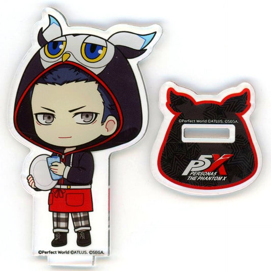 Shun Kano Persona 5 Royal & Persona 5: The Phantom X x AMOCAFE Collaboration Cafe Trading P5X Mini Character Acrylic Stand [USED]