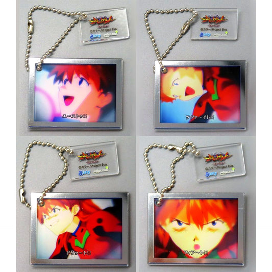 Asuka Langley Soryu Set of 4 Character Continuous Notice Acrylic Keychain P Neon Genesis Evangelion Roar to the Future [USED]