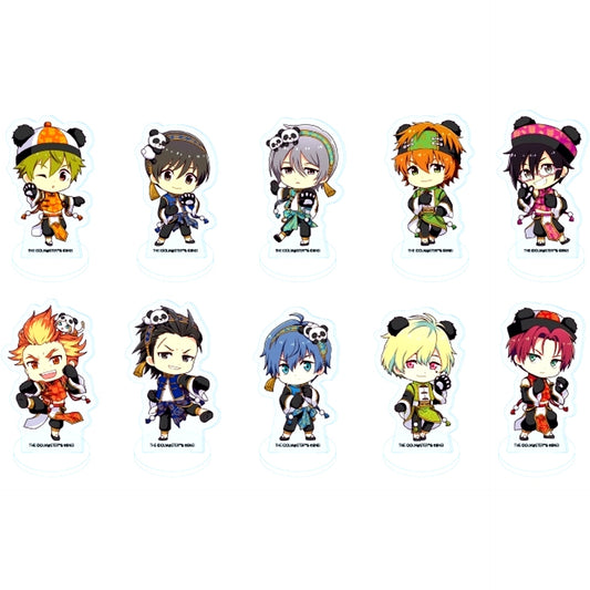 Set of 10 THE IDOLM@STER SideM Mini Character Illustration Acrylic Petit Stand [USED]