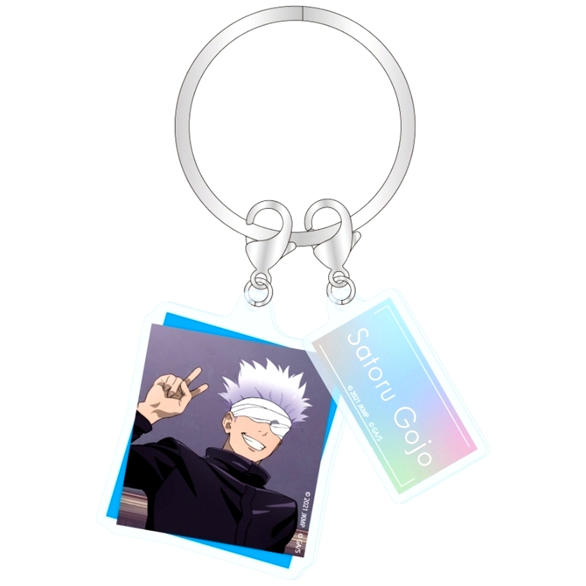 Satoru Gojo Jujutsu Kaisen 0 Double Acrylic Keychain Class Photo [USED]