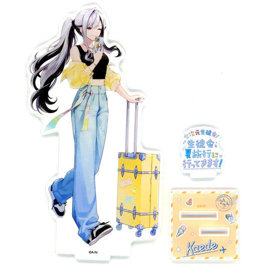Higuchi Kaede Acrylic Stand Virtual YouTuber Nijisanji Nananiji Student Council Summer Trip x Karaoke Maneki Neko [USED]