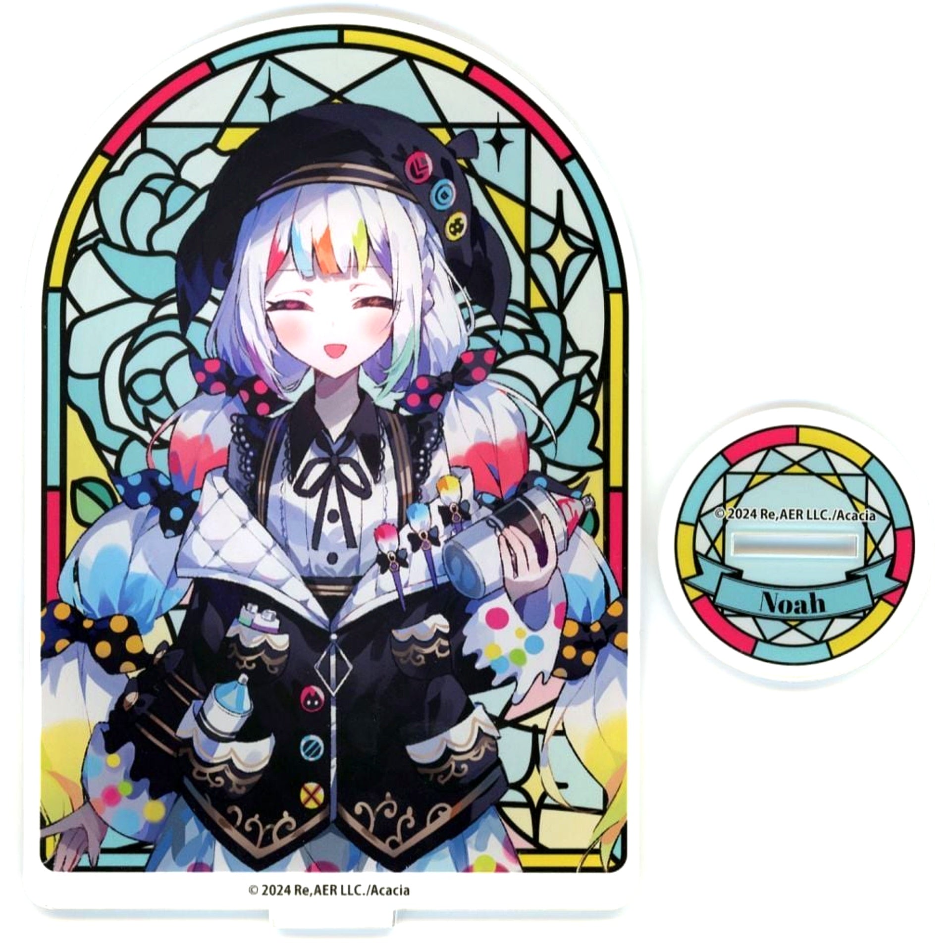 Noa Jogasaki C-4 Prize Stained Glass Style Acrylic Stand Kujimate Mahou Shoujo no Majo Saiban [USED]