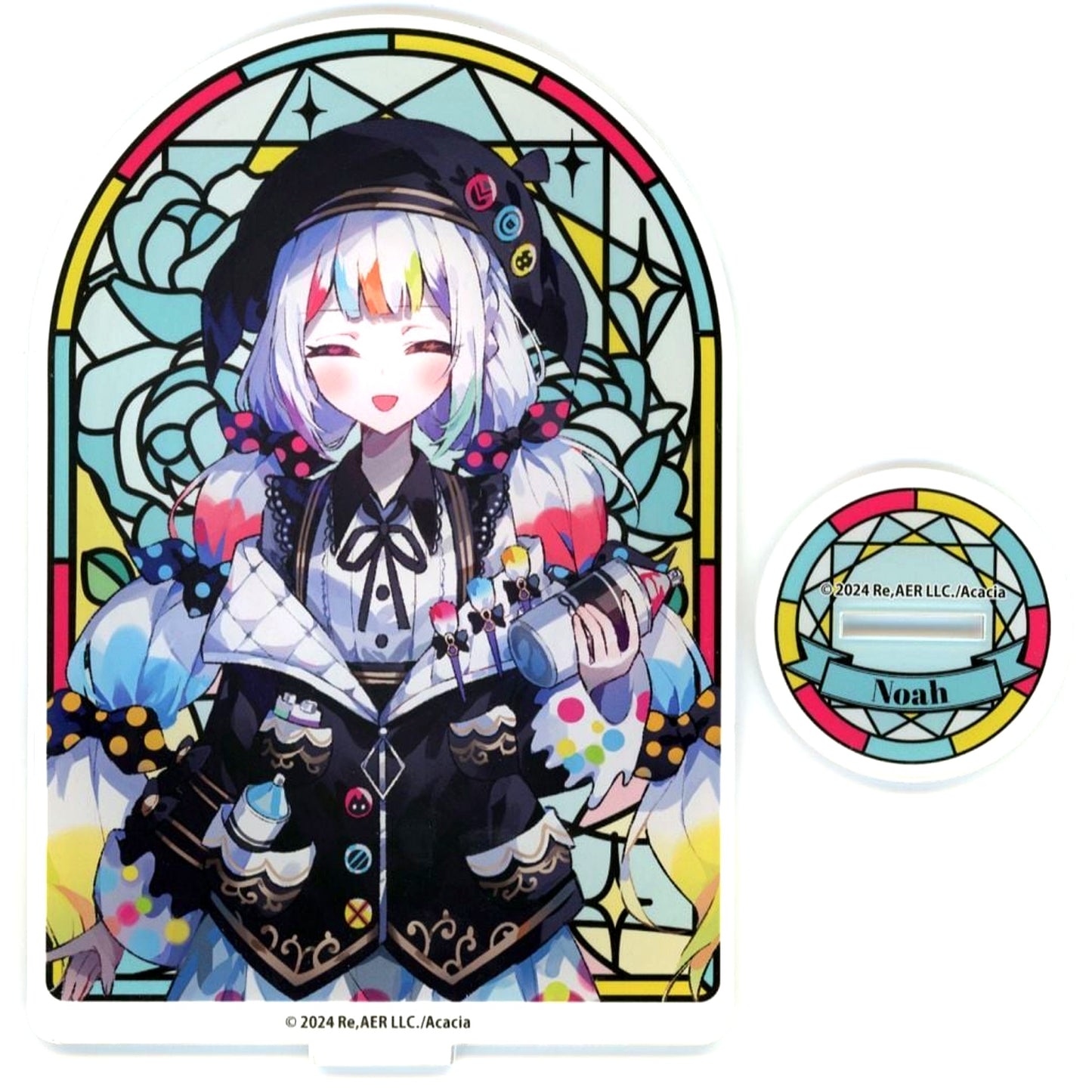 Noa Jogasaki C-4 Prize Stained Glass Style Acrylic Stand Kujimate Mahou Shoujo no Majo Saiban [USED]