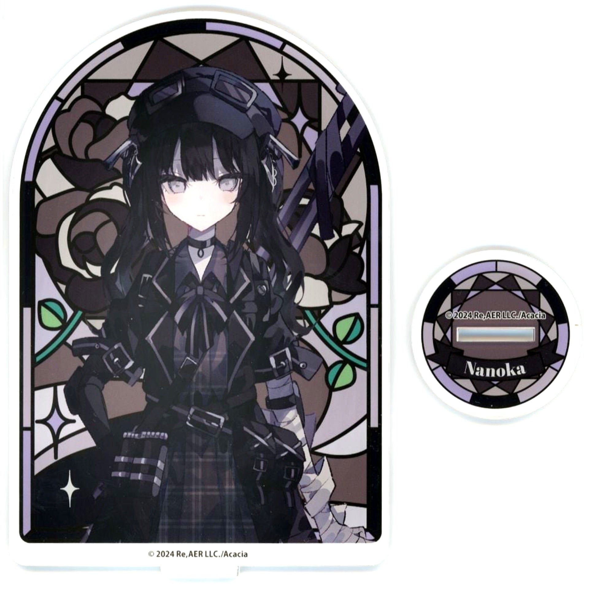 Nanoka Kurobe C-8 Prize Stained Glass Style Acrylic Stand Kujimate Mahou Shoujo no Majo Saiban [USED]