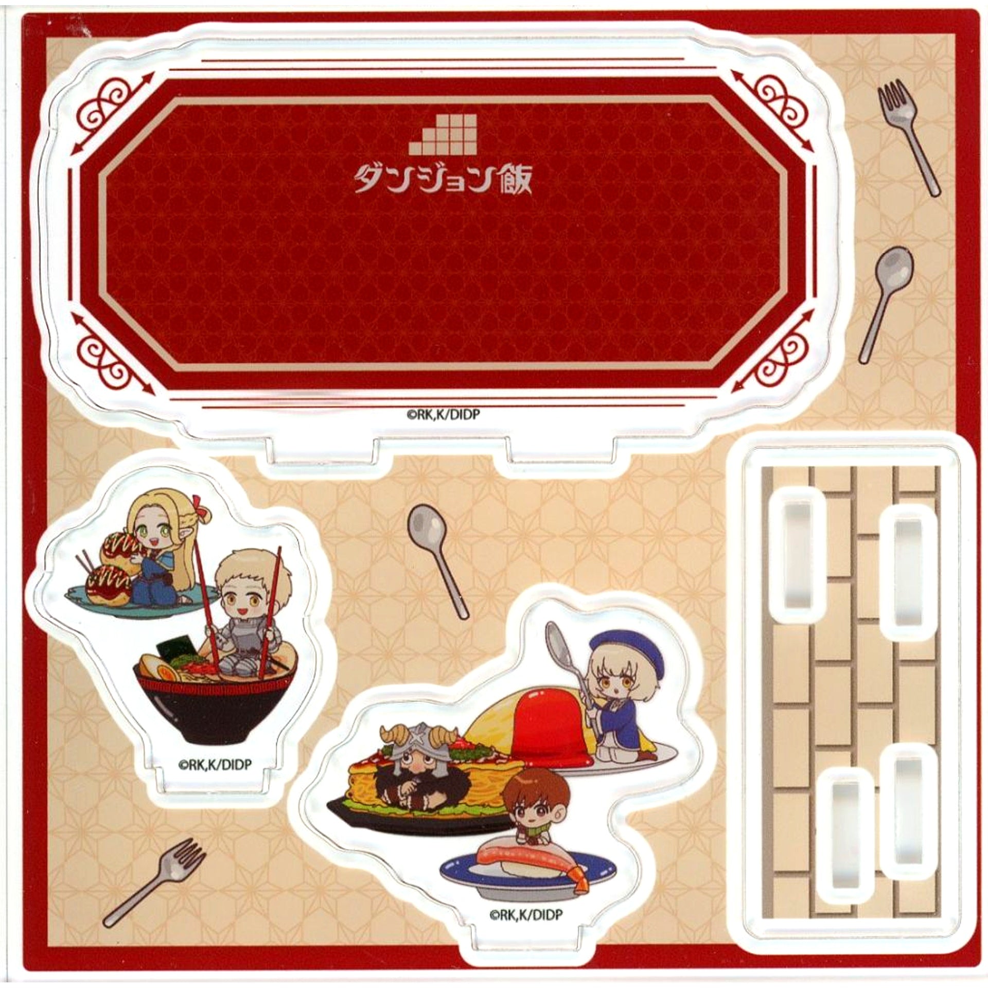 Group Design POPArt Illustration Acrylic Stand Plate Delicious in Dungeon POP UP SHOP in Tokyo Character Street by eeo [USED]
