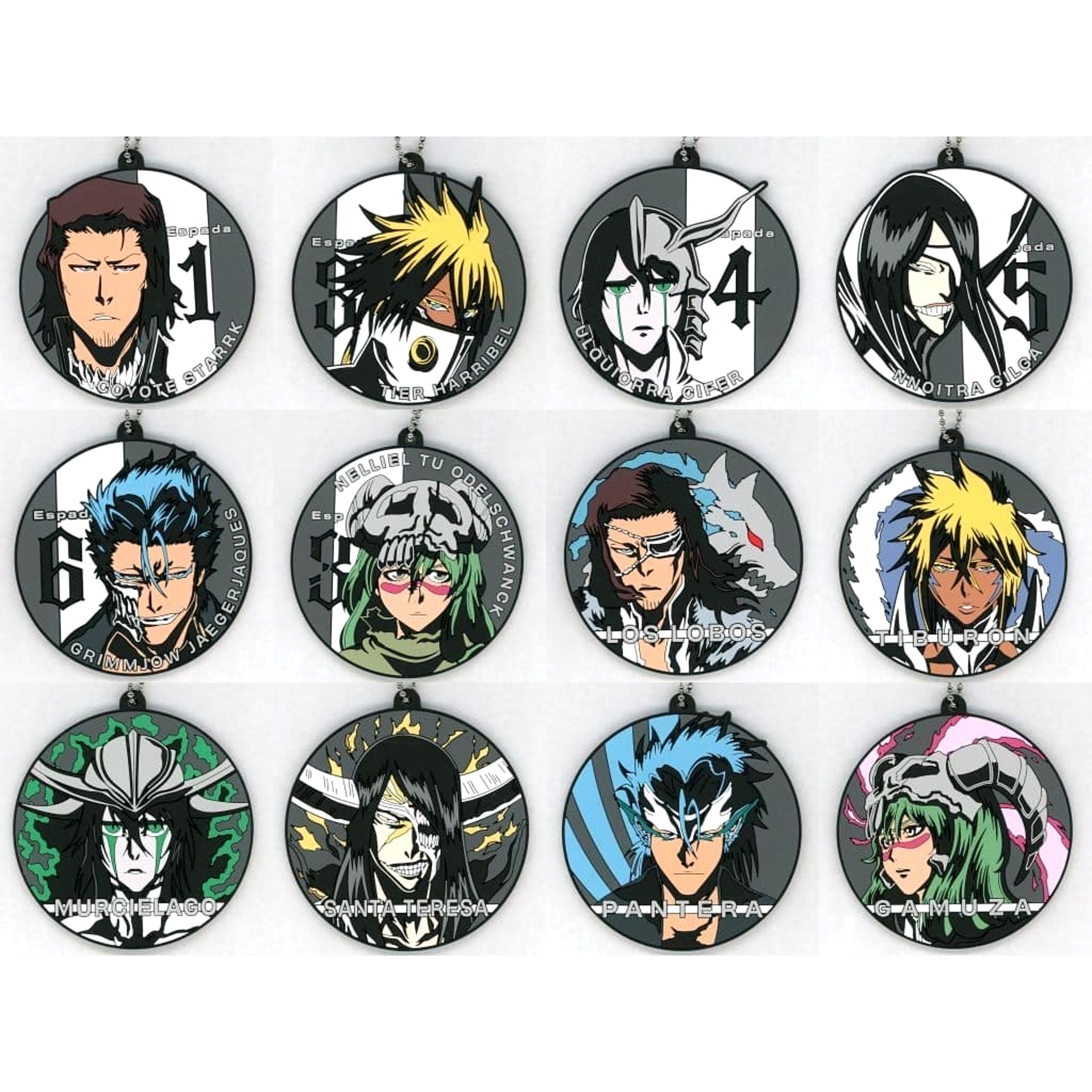 Bleach Coyote Starrk & Others All 12 Types Set Ichiban Kuji Stirring Souls Vol.3 Rubber Charm Prize G [USED]
