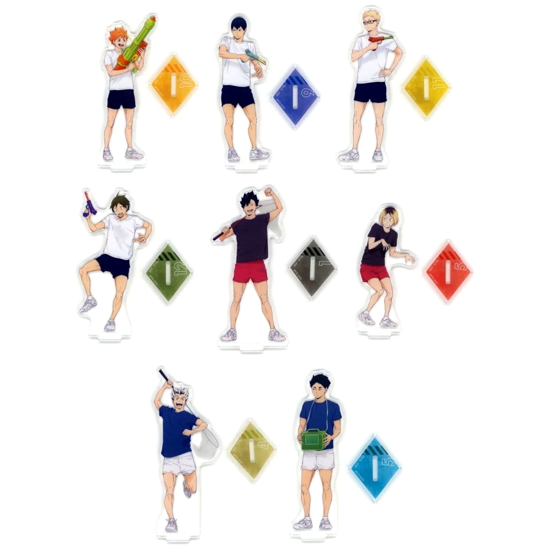 Haikyu!! Shoyo Hinata & Others All 8 Types Set Ichiban Kuji Road to Nationals Acrylic Stand Prize E [USED]
