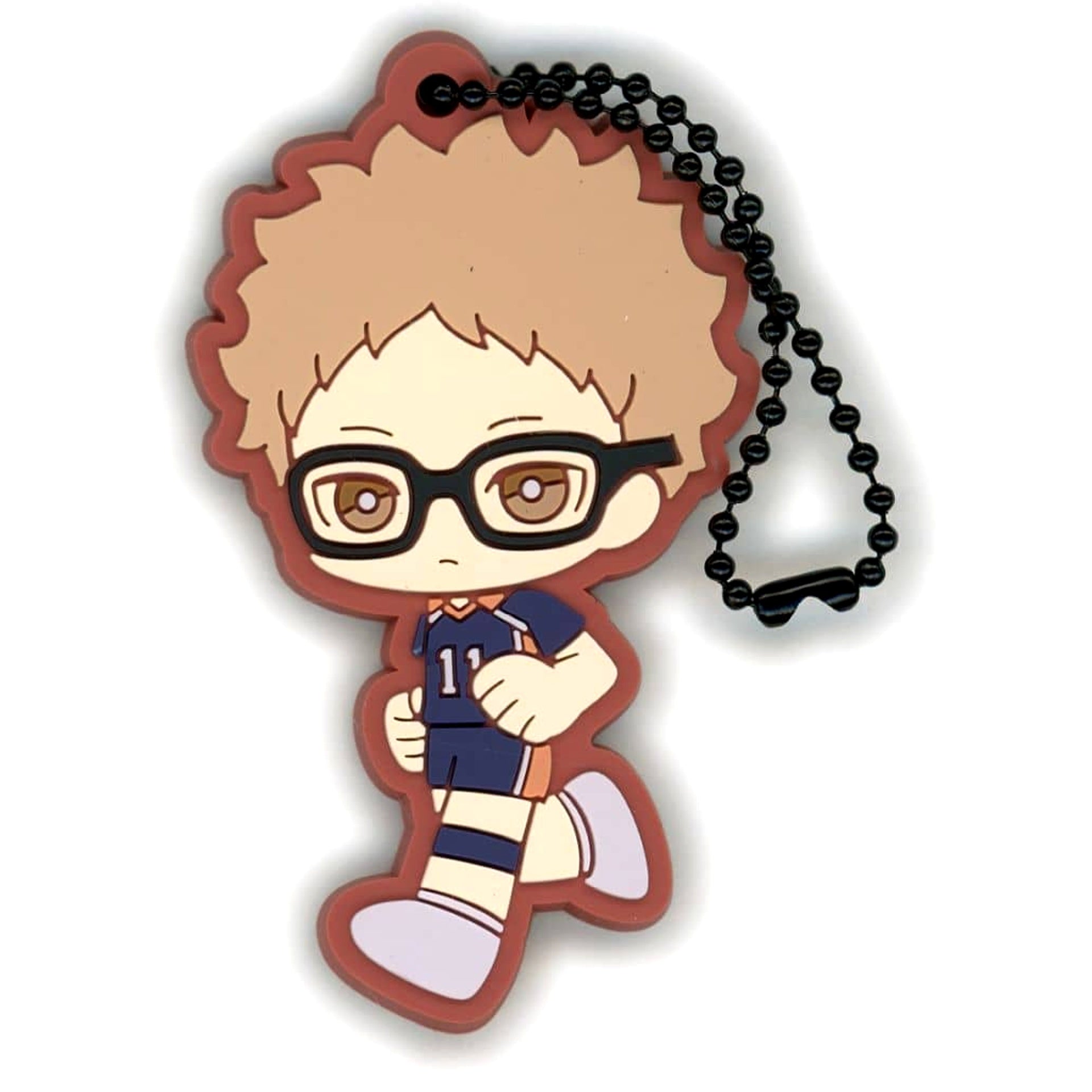 Haikyu!! Kei Tsukishima Ichiban Kuji Road to Nationals Rubber Charm Prize H [USED]