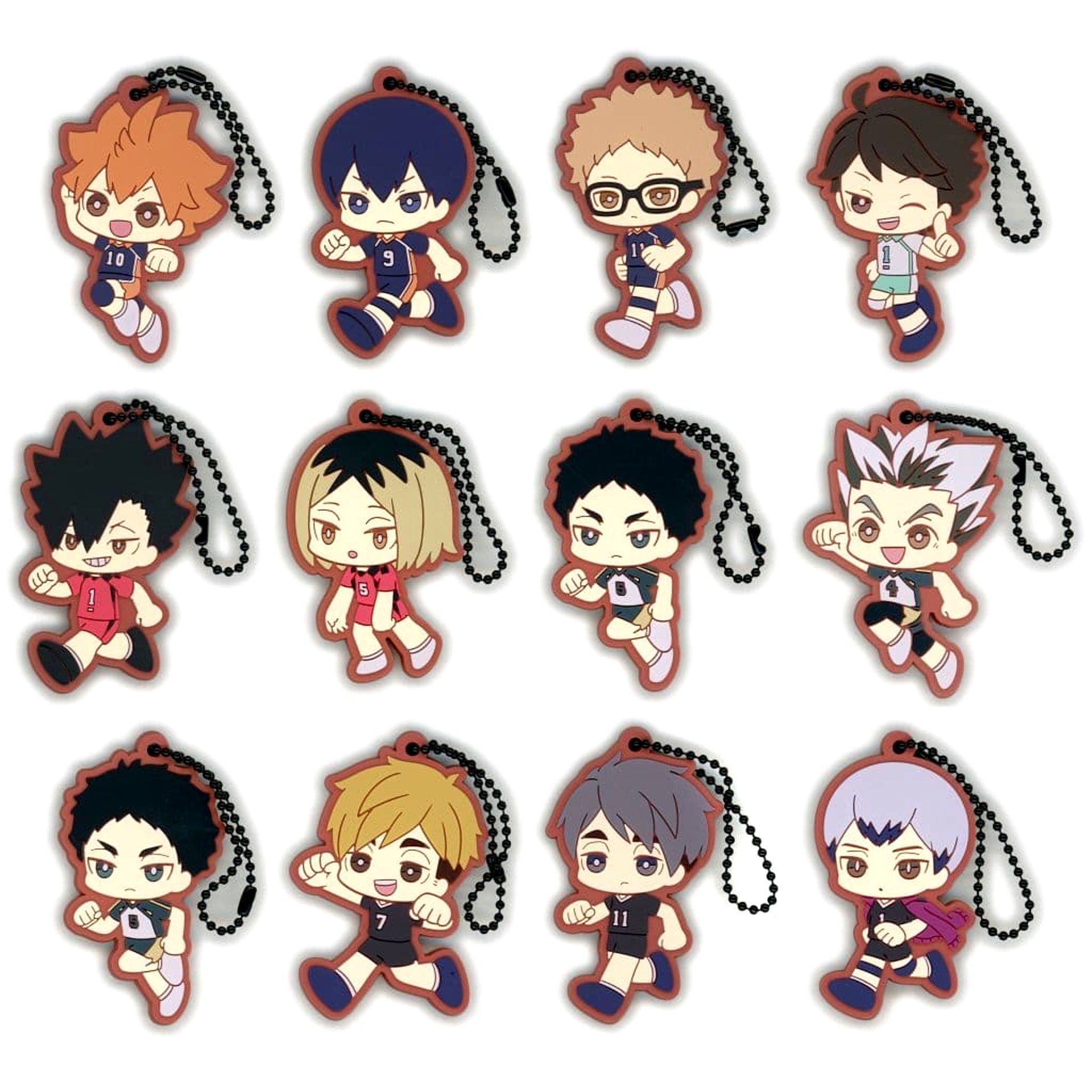 Haikyu!! Shoyo Hinata & Others All 12 Types Set Ichiban Kuji Road to Nationals Rubber Charm Prize H [USED]