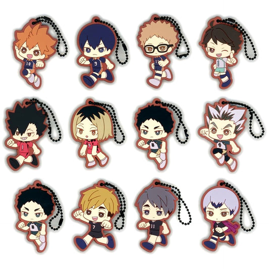 Haikyu!! Shoyo Hinata & Others All 12 Types Set Ichiban Kuji Road to Nationals Rubber Charm Prize H [USED]