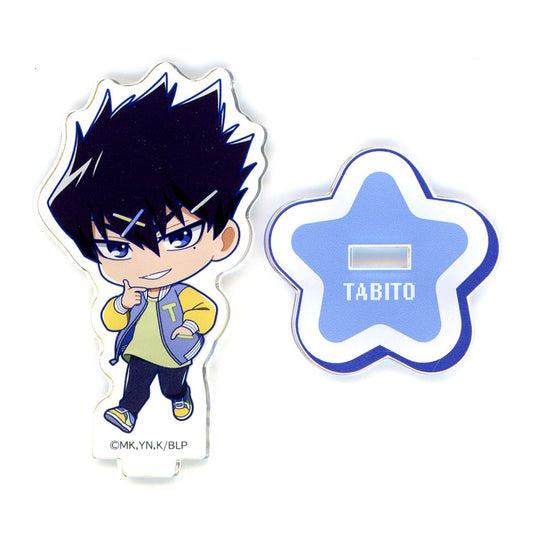Tabito Karasu Blue Lock x Collabo Cafe Honpo 2025 Retro Pop Cafe Trading Chibi Character Acrylic Stand [USED]