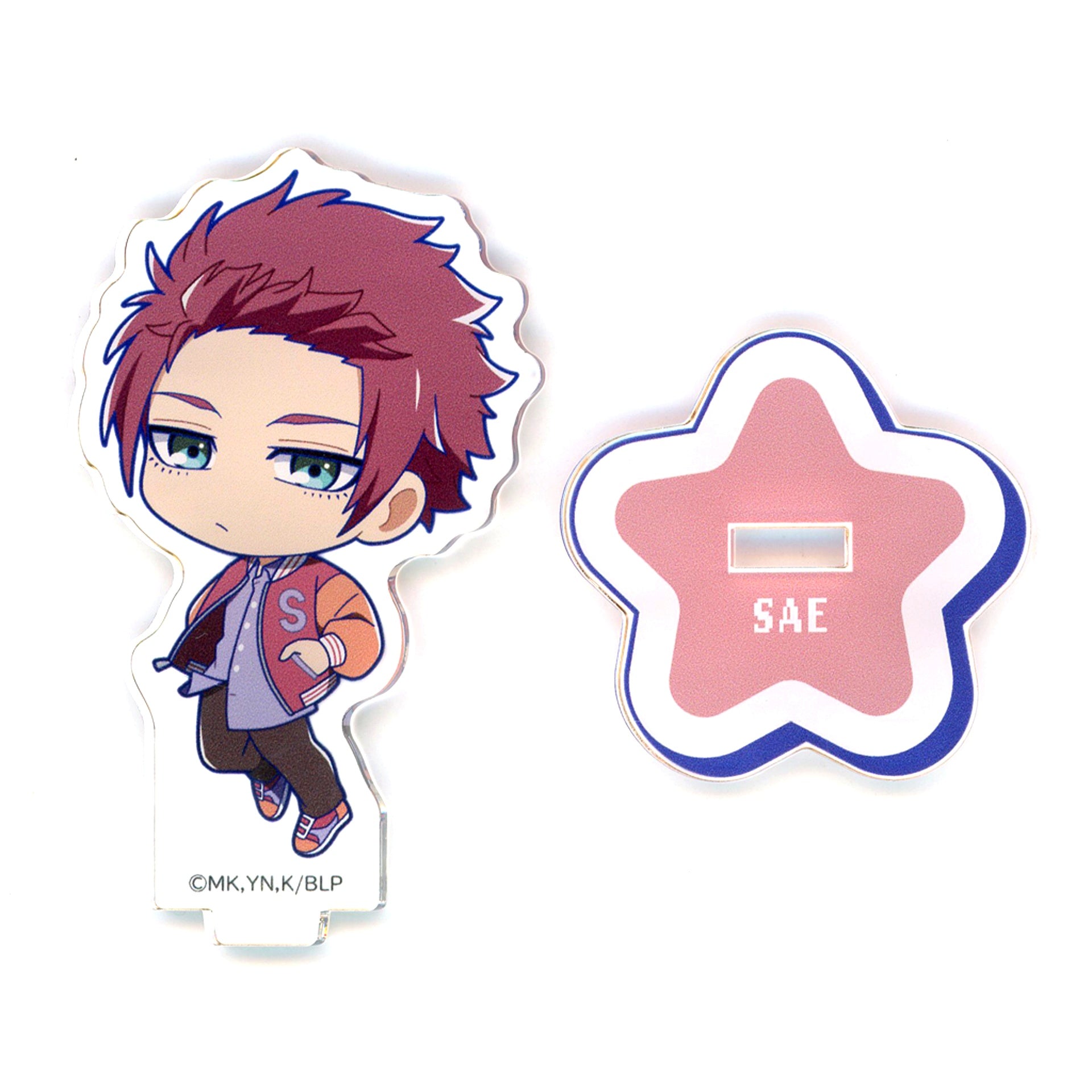 Sae Itoshi Trading Chibi Character Acrylic Stand Blue Lock x Collabo Cafe Honpo 2025 Retro Pop Cafe [USED]