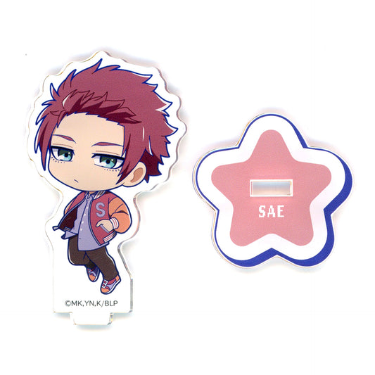 Sae Itoshi Trading Chibi Character Acrylic Stand Blue Lock x Collabo Cafe Honpo 2025 Retro Pop Cafe [USED]