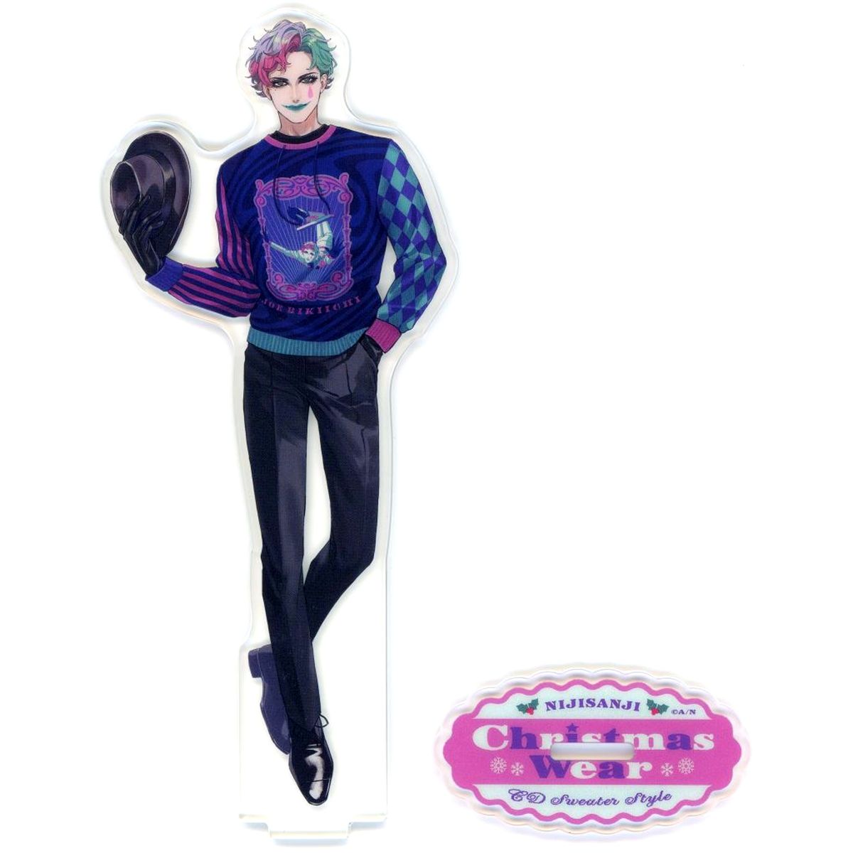 Joe Rikiichi Acrylic Stand Virtual YouTuber Nijisanji Christmas Wear CD Sweater Style [USED]