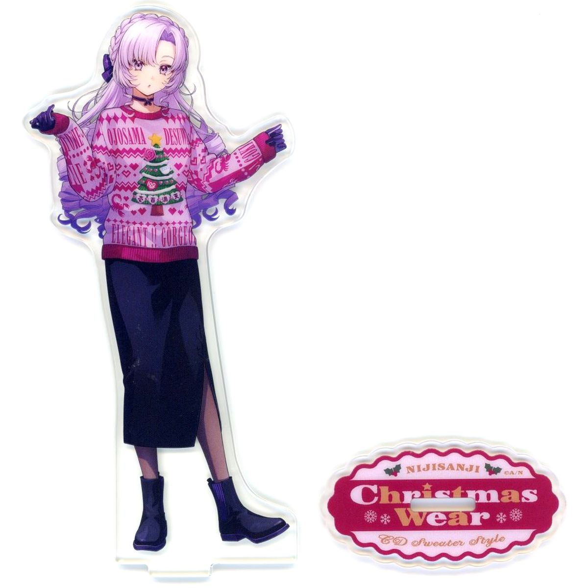 Hyakumantenbara Salome Virtual YouTuber Nijisanji Acrylic Stand Christmas Wear CD Sweater Style [USED]