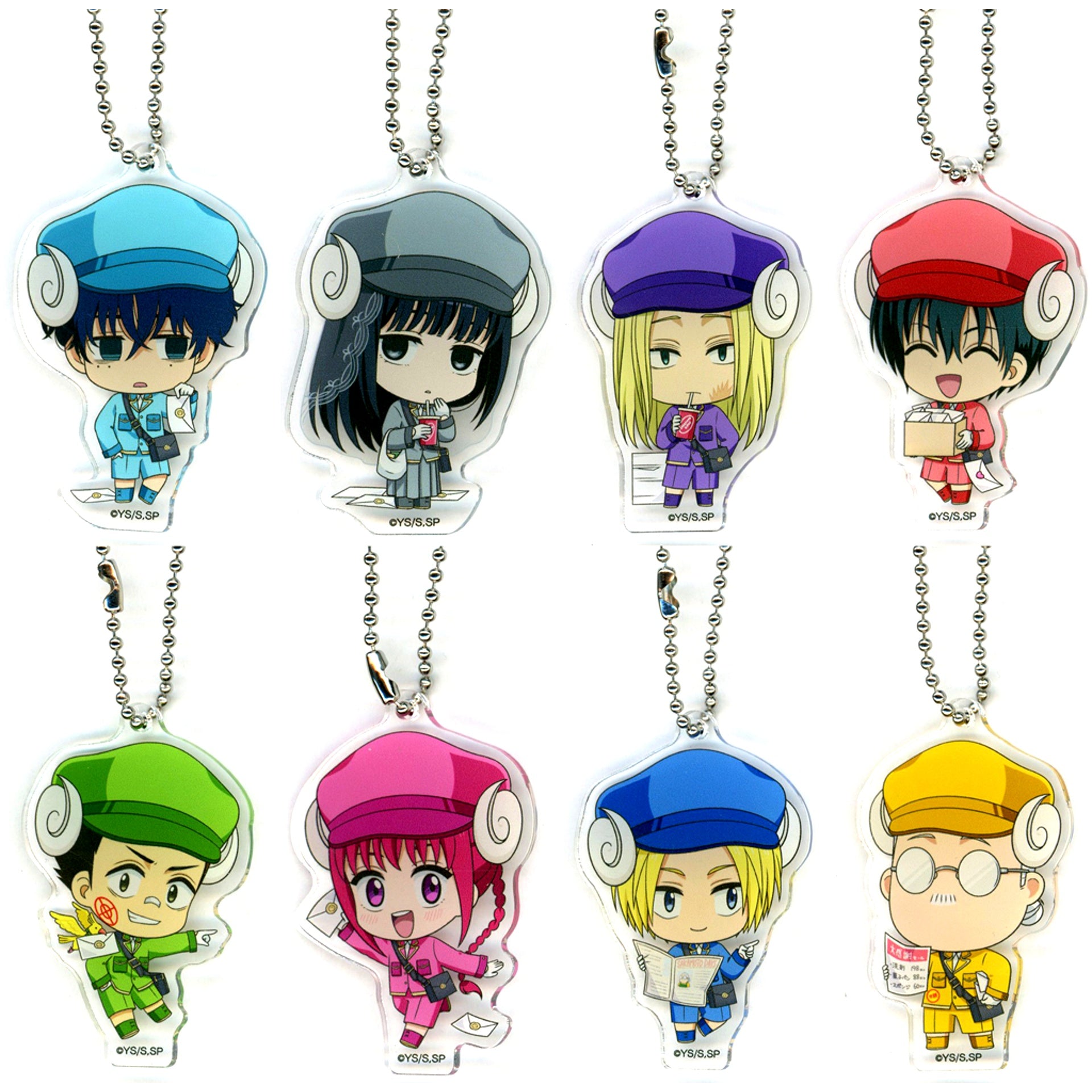 Set of 8 Sakamoto Days Trading Acrylic Keychain Otodoke Mail Ver. [USED]