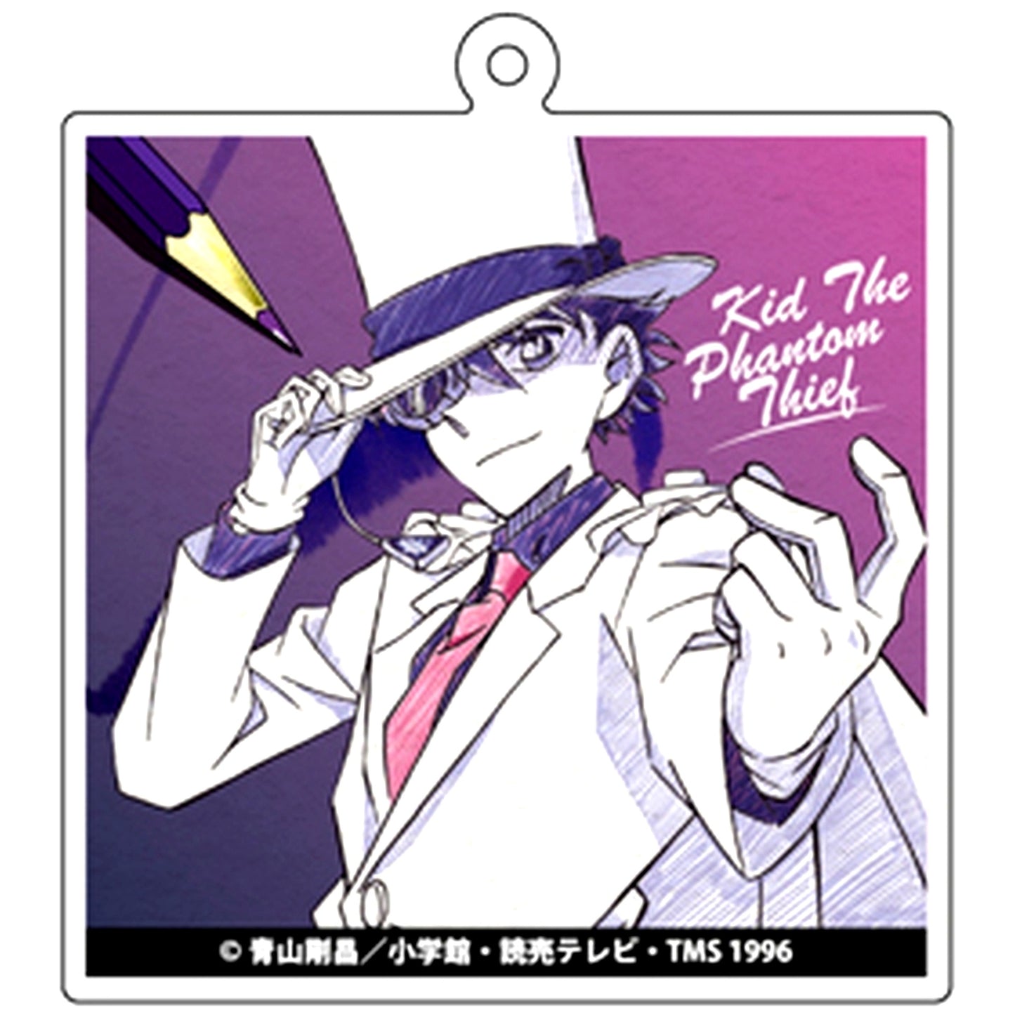Kaito Kid Detective Conan Pencil Art Trading Acrylic Keychain Collection Vol.5 [USED]