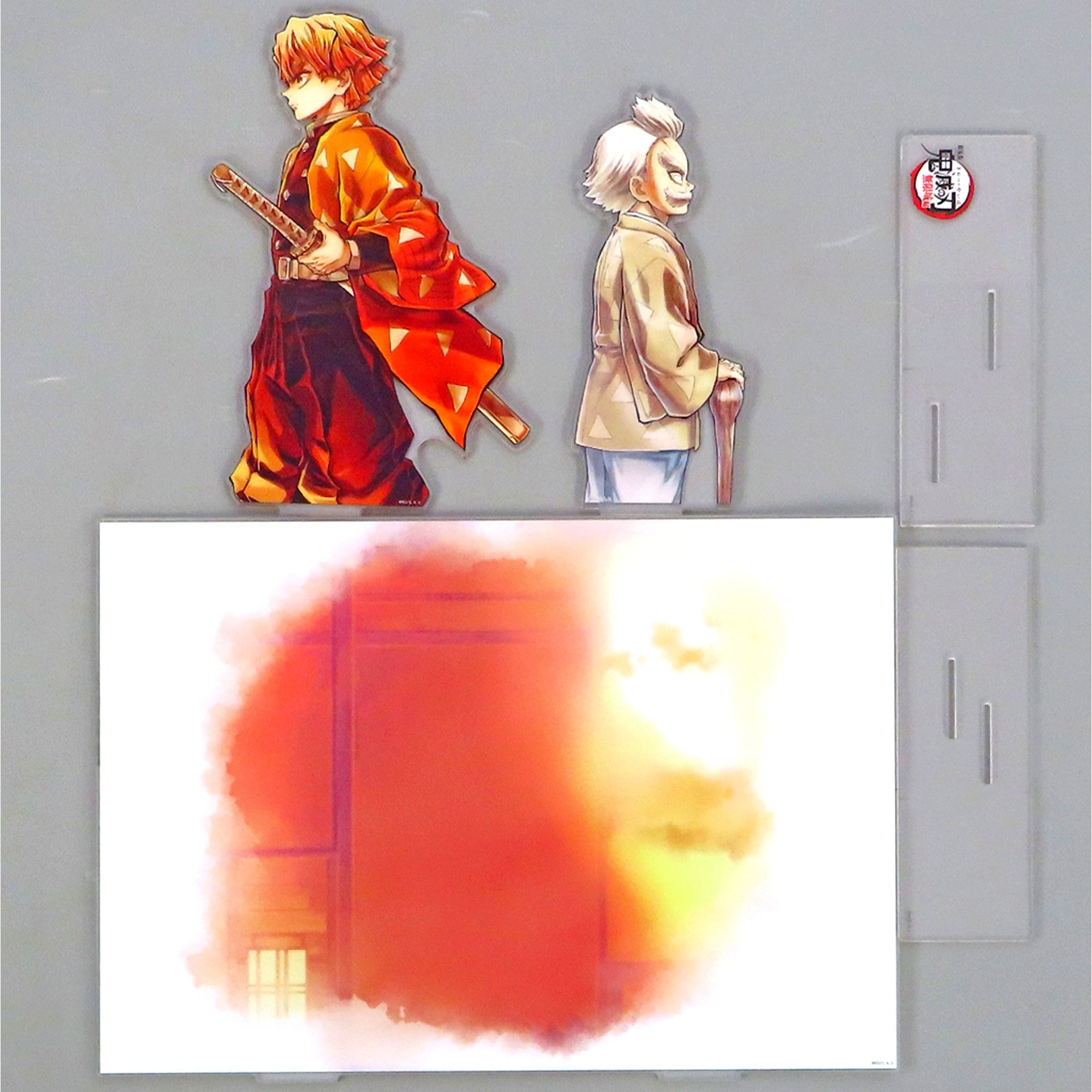 Zenitsu Agatsuma & Jigoro Kuwajima Connect Big Acrylic Stand Kit Demon Slayer: Kimetsu no Yaiba the Movie: Infinity Castle Zenitsu and Grandpa WEBSHOP Lottery Prize A C106 Goods [USED]