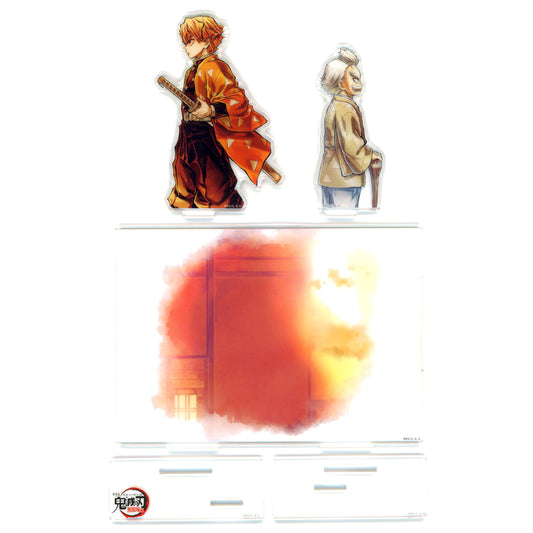 Zenitsu Agatsuma & Jigoro Kuwajima Connect Acrylic Stand Kit Demon Slayer: Kimetsu no Yaiba the Movie: Infinity Castle Zenitsu and Grandpa WEBSHOP Lottery Prize C C106 Goods [USED]