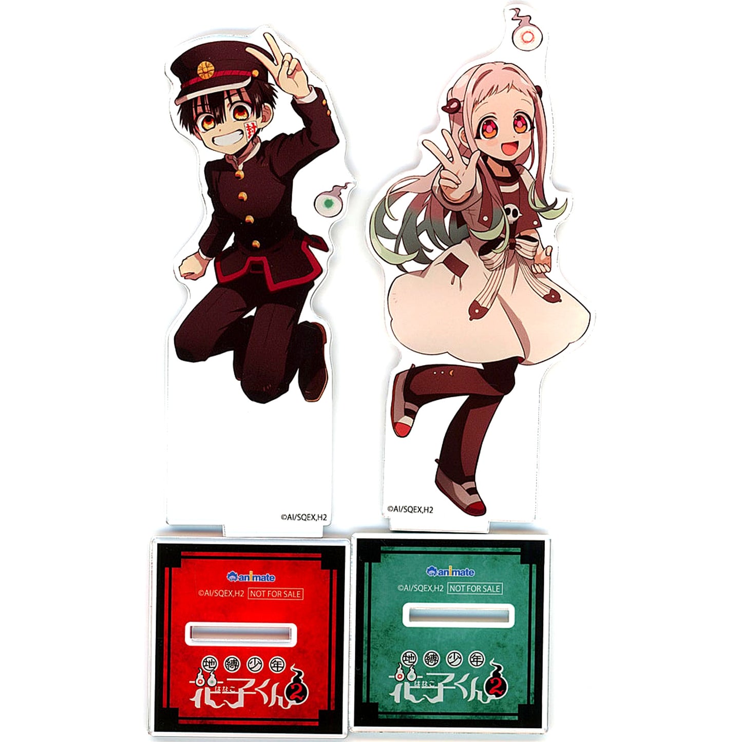 Set of 2 Hanako-kun & Nene Yashiro Toilet-Bound Hanako-kun 2 Blu-ray/DVD-BOX Animate Purchase Bonus Acrylic Stands [USED]