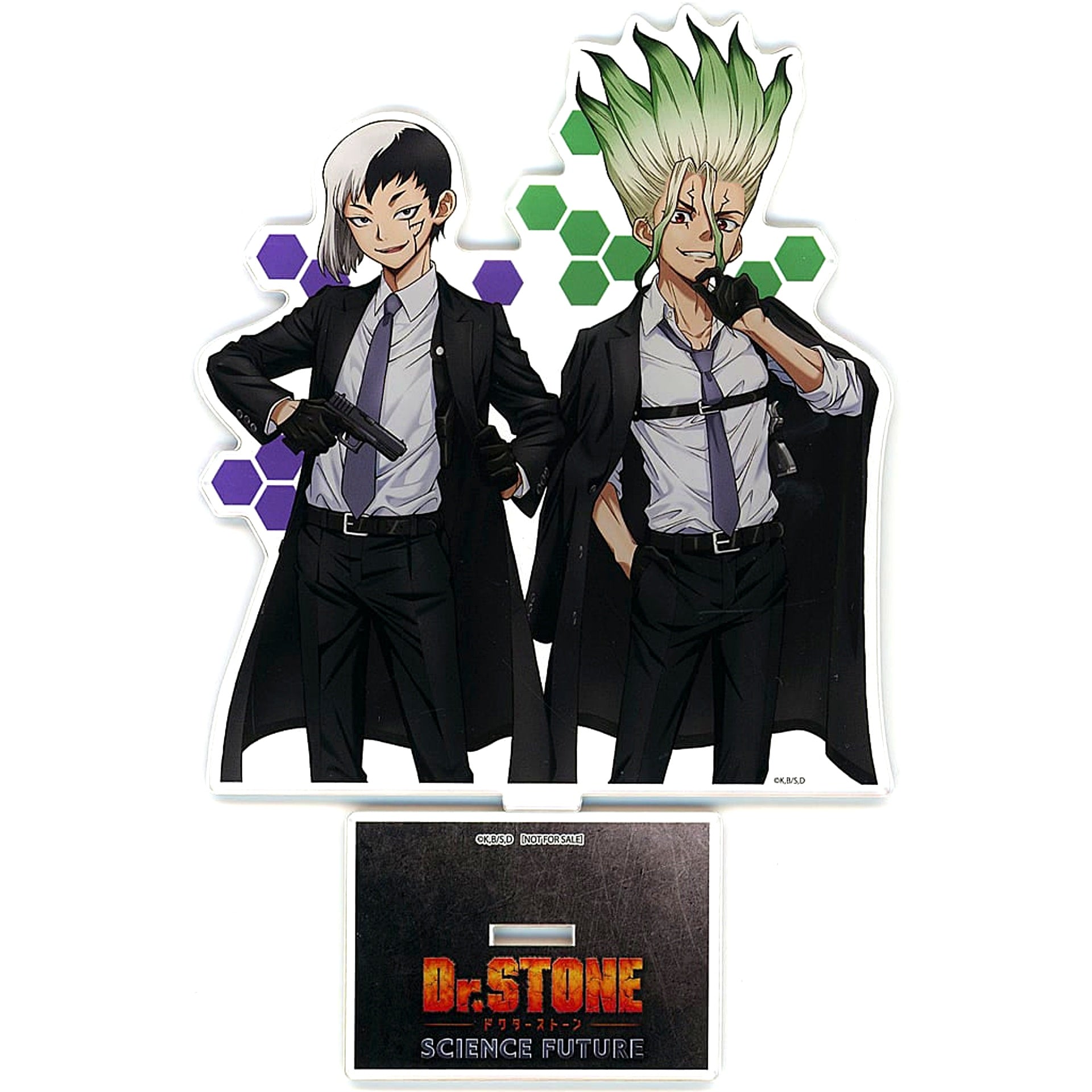 Senku Ishigami and Gen Asagiri Dr.STONE Acrylic Stand Blu-ray DVD 4th SEASON BOX 1 Limited Animate Purchase Bonus [USED]