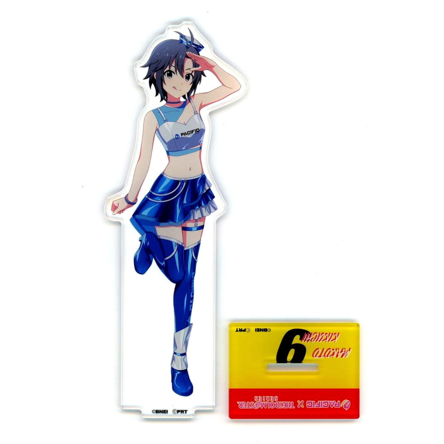 Makoto Kikuchi Vol.1 Summer Costume PACIFIC RACING TEAM x Idolmaster Series RACING PROJECT C106 Goods Acrylic Stand [USED]