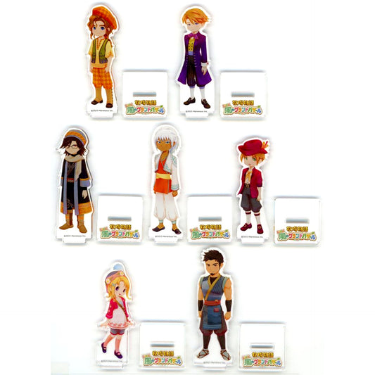 Single Item Set of 7 Mini Acrylic Stands Group Switch / Switch 2 Software Harvest Moon: Grand Bazaar Stella Set Bundle Bonus [USED]