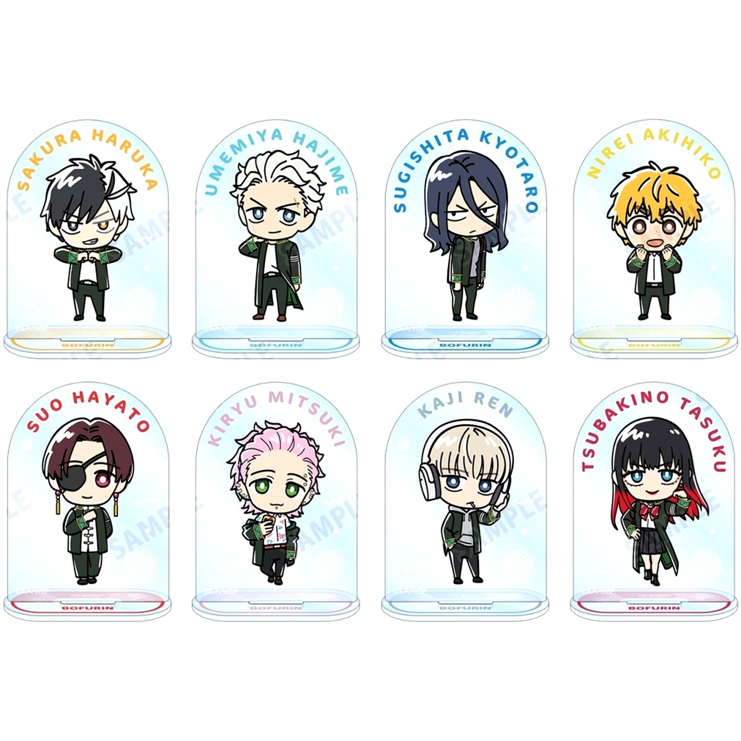 Set of 8 WIND BREAKER Trading Chibi Character Acrylic Stand [USED]