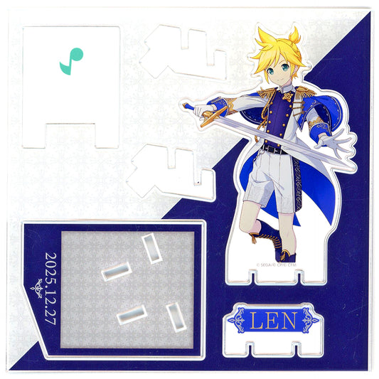 Kagamine Len B Acrylic Stand Happy Collection Kuji Hatsune Miku: Colorful Stage! Birthday Gift Series 2025 Flower Celebration Kagamine Len Acrylic Stand Prize [USED]