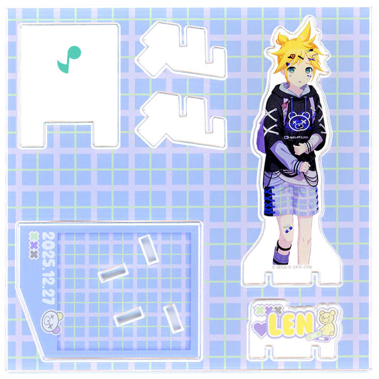 Kagamine Len C Acrylic Stand Happy Collection Kuji Hatsune Miku: Colorful Stage! Birthday Gift Series 2025 Flower Celebration Kagamine Len Acrylic Stand Prize [USED]