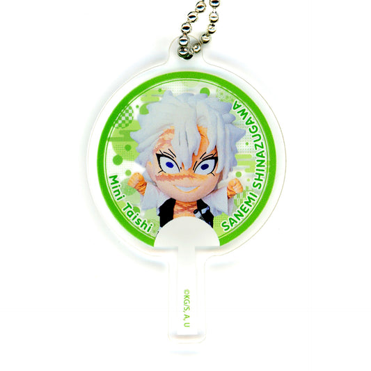 Sanemi Shinazugawa Demon Slayer: Kimetsu no Yaiba Mini Taishi Matching Clear Fan Random Acrylic Charm [USED]