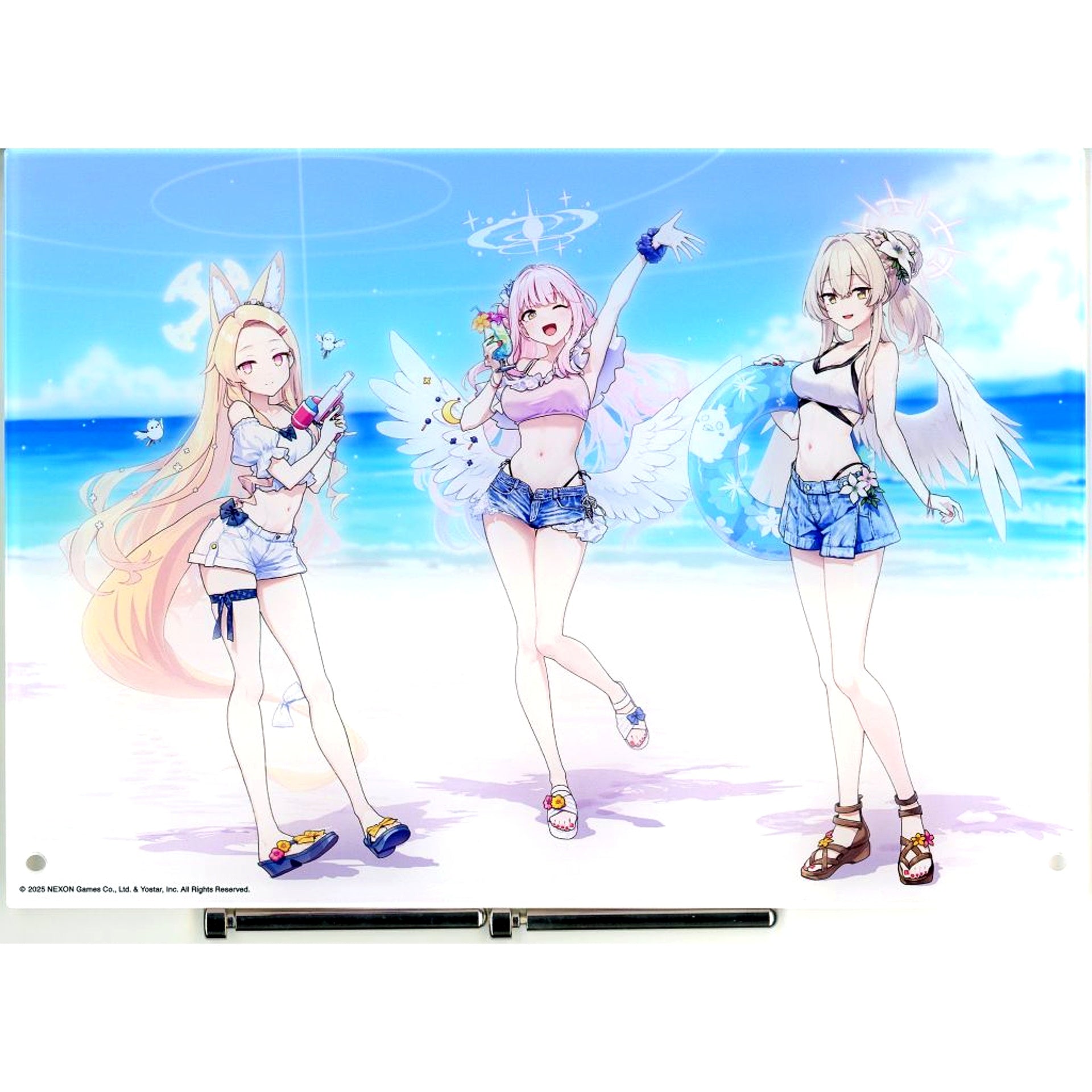 Tea Party Hot Pants Style Coord Acrylic Art Panel Blue Archive [USED]
