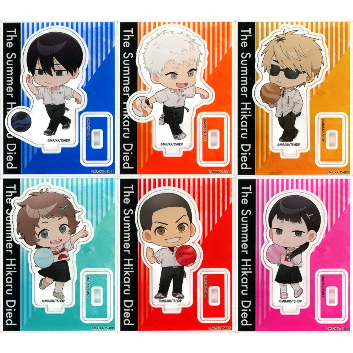Set of 6 The Summer Hikaru Died x ROUND1 ROUND1 Collabo Ver. Trading Acrylic Stand [USED]