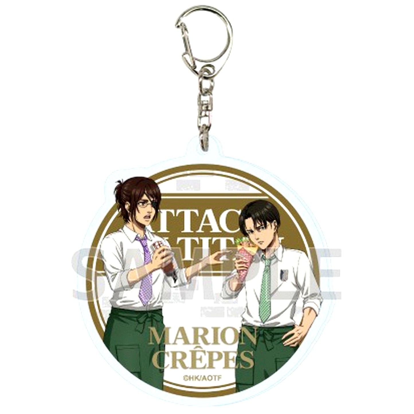 Hange & Levi Attack on Titan The Final Season Acrylic Keychain 01. Drawn Illustration [USED]