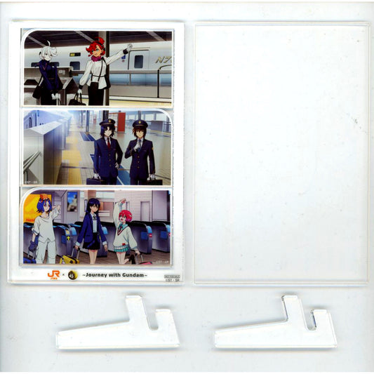 Group Gundam Series Acrylic Frame JR Central Oshi Tabi Journey with Gundam Stamp Redemption Bonus [USED]