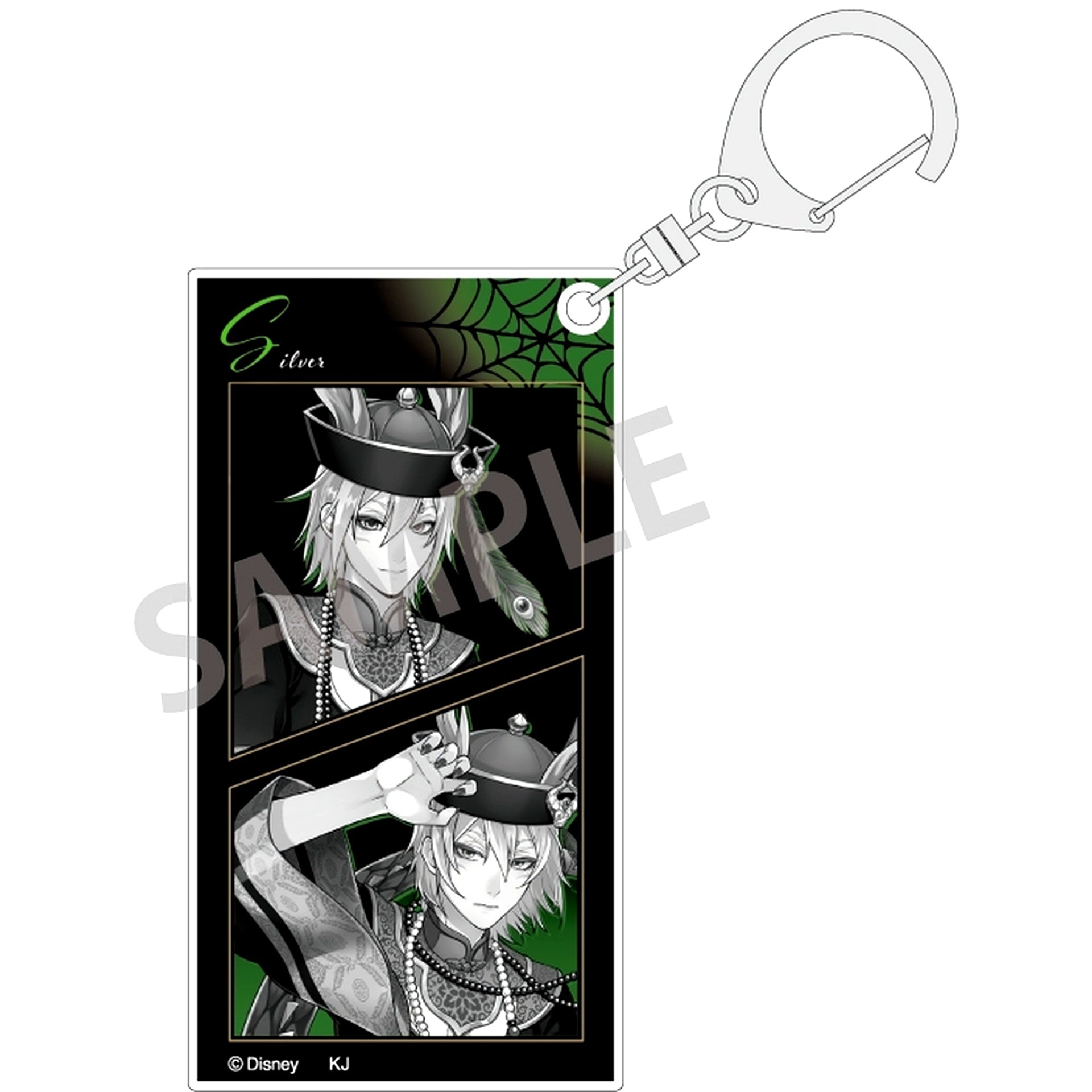 Silver Disney Twisted-Wonderland Scary Dress ver. Monochrome Trading Slim Keychain Vol.2 [USED]