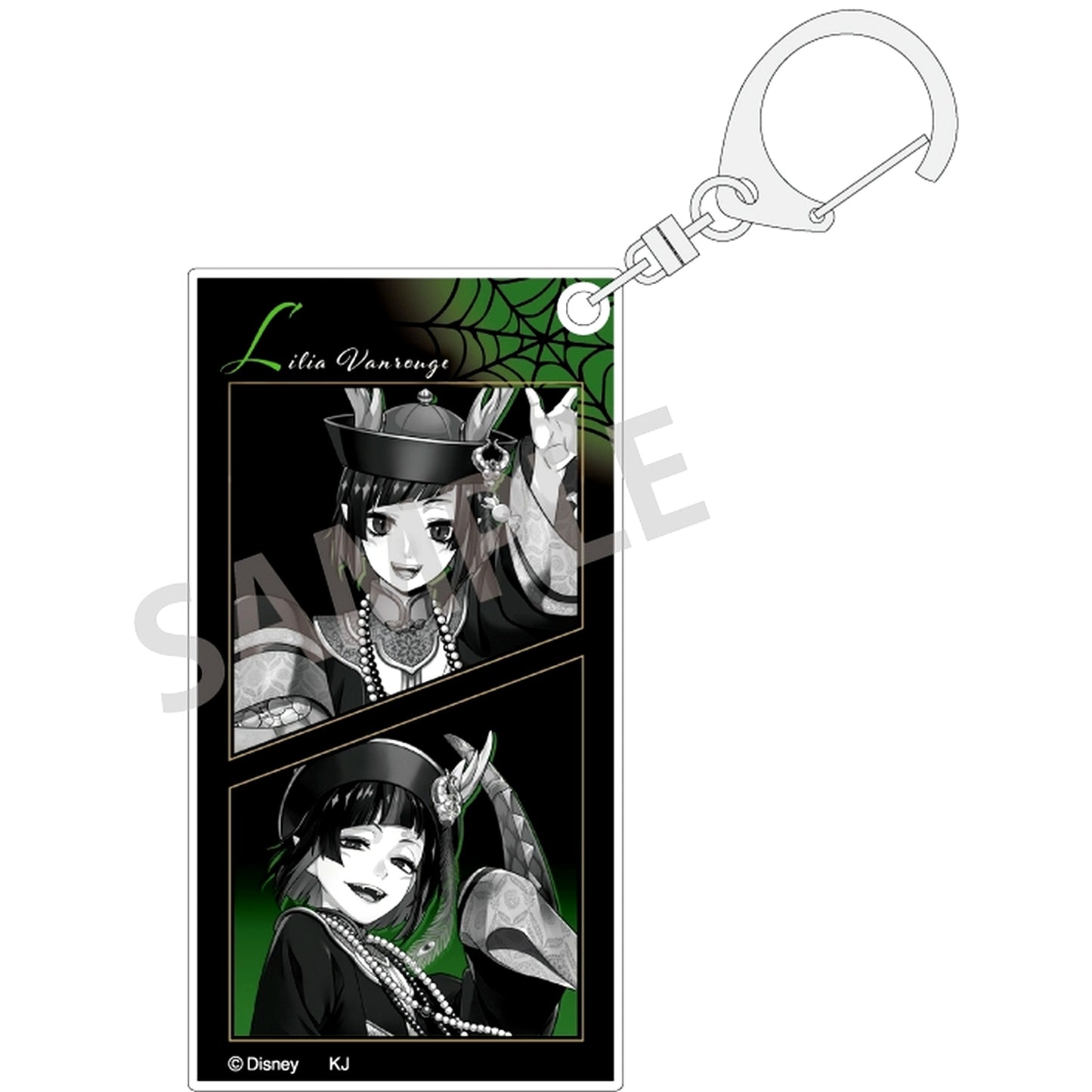 Lilia Vanrouge Disney Twisted-Wonderland Scary Dress ver. Monochrome Trading Slim Keychain Vol.2 [USED]