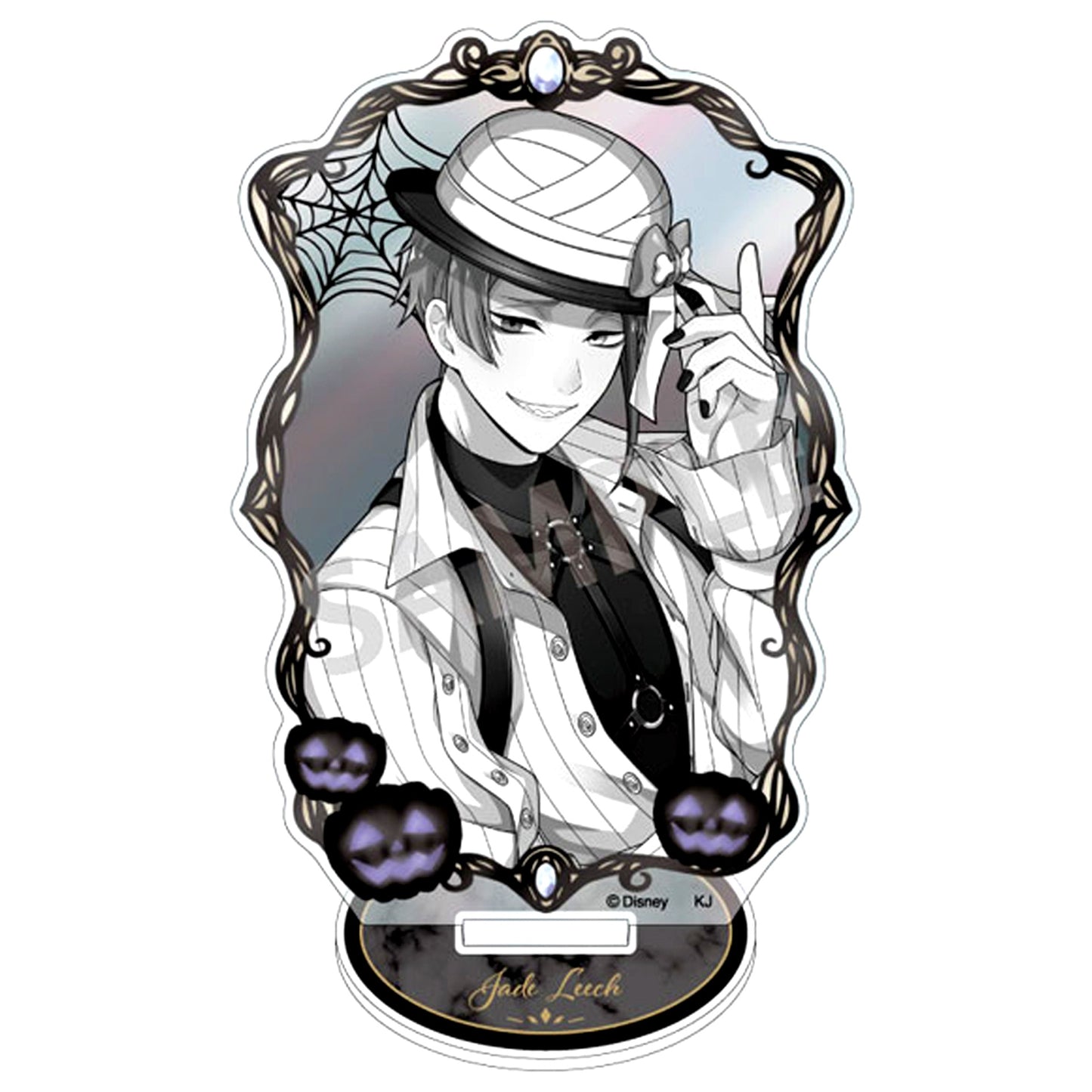 Jade Leech Disney Twisted-Wonderland Scary Dress Ver. -Monochrome- Aurora Acrylic Stand [USED]