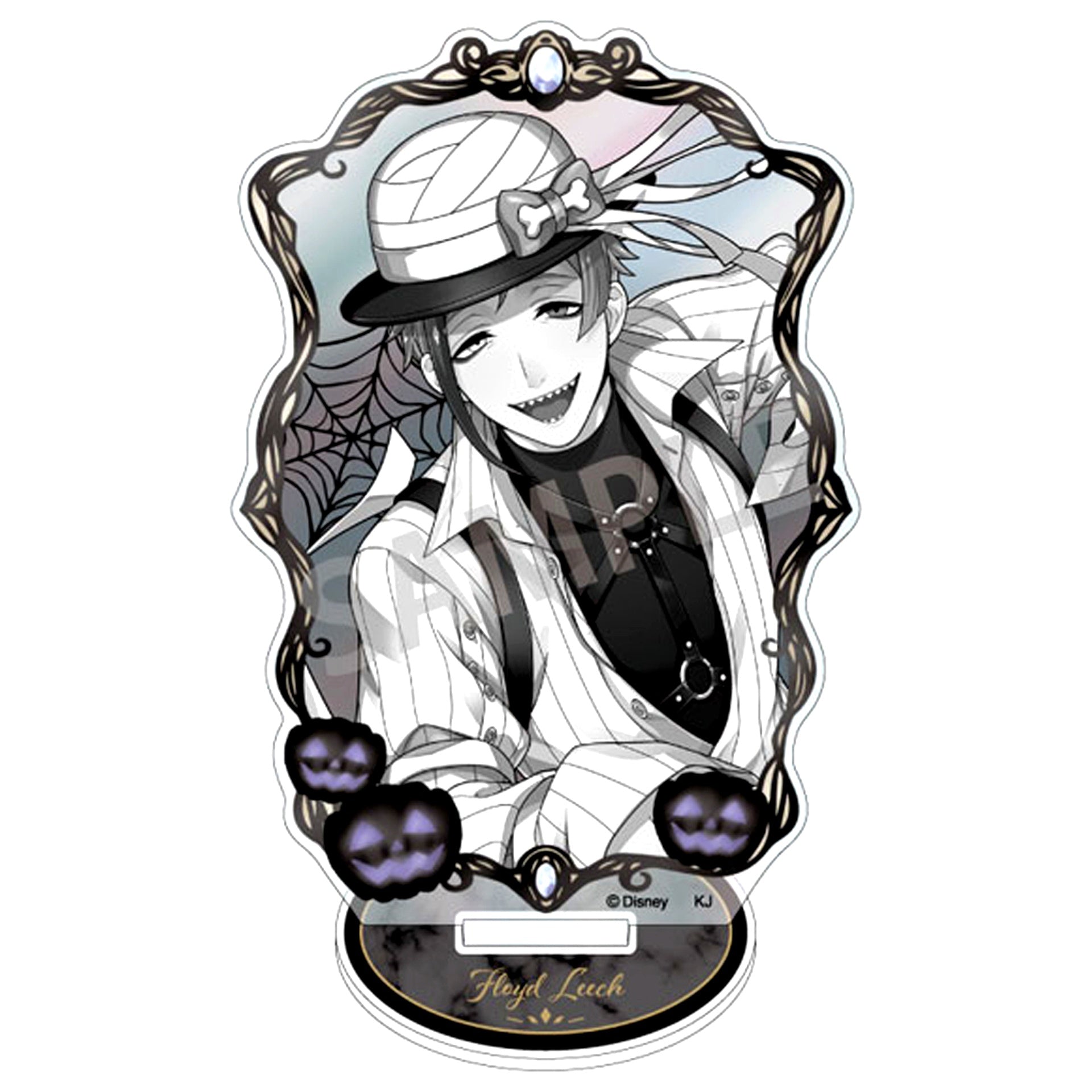 Floyd Leech Disney Twisted-Wonderland Scary Dress Ver. -Monochrome- Aurora Acrylic Stand [USED]