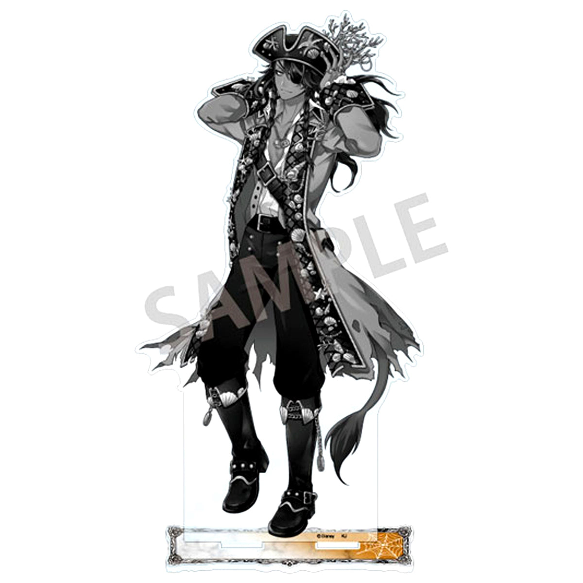 Leona Kingscholar Scary Dress Ver. Monochrome Big Acrylic Stand Disney Twisted-Wonderland [USED]