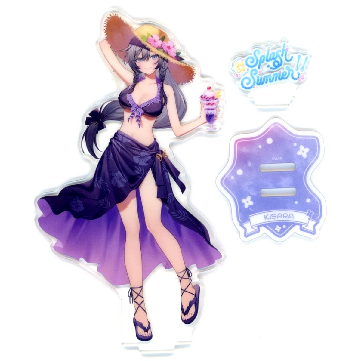 Kisara Acrylic Stand DMM Scratch Virtual YouTuber Nijisanji Splash Summer C-1 Prize [USED]